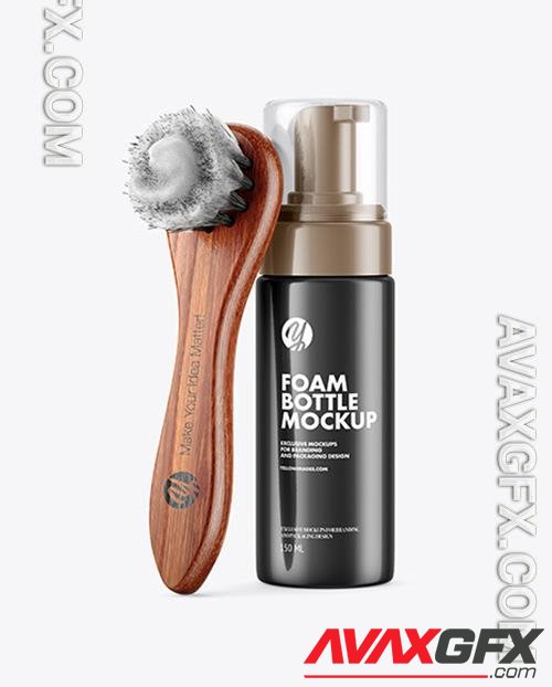 Foam Bottle with Shoe Brush Mockup 82308 TIF