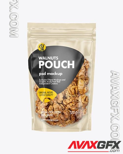 Clear Plastic Pouch w/ Walnuts Mockup 82550 TIF