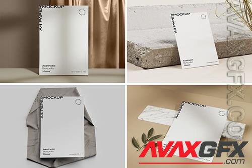 Minimal A4 Paper Mockups XDGE4G2