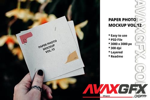 Paper Photo Mockup Vol.12 AFVD6WW