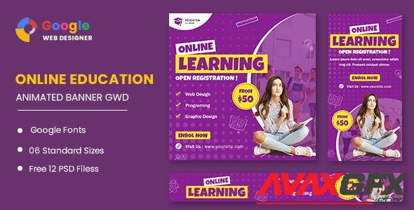 CodeCanyon - Online Learing HTML5 Banner Ads GWD v1.0 - 33529729