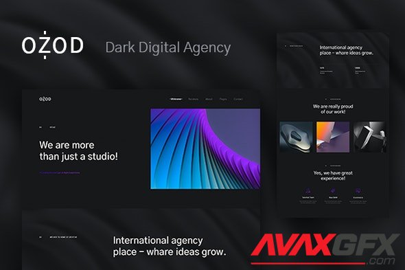 ThemeForest - Ozod v3.4.0 - Dark Digital Agency Elementor Template Kit - 33474831