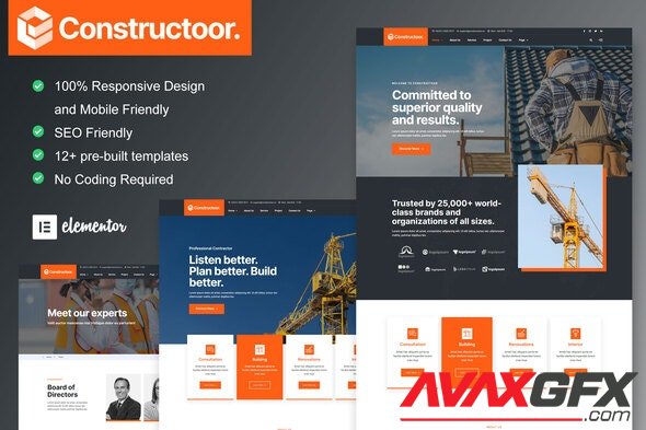 ThemeForest - Constructoor v1.0.0 - Construction & Building Elementor Template Kit - 33516490