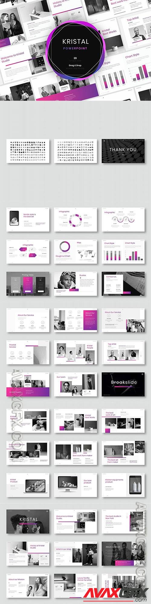 Kristal – Business Powerpoint, Keynote and Google Slides Template