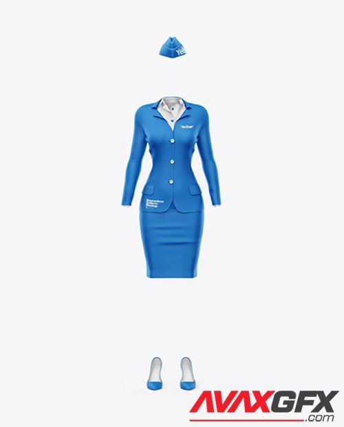 Stewardess Uniform Mockup 51400