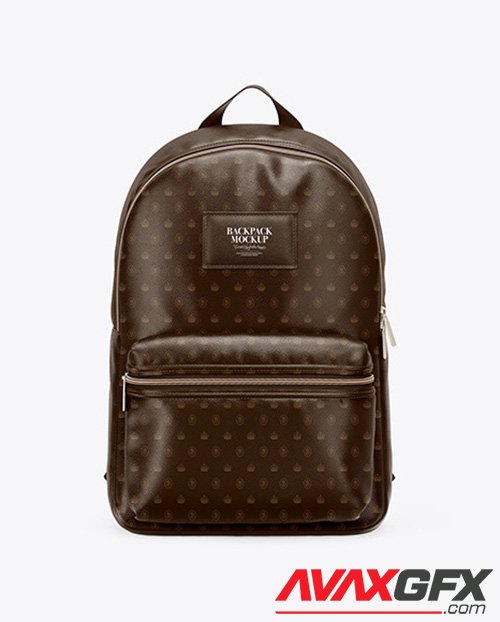 Leather Backpack Mockup - Front View 58709