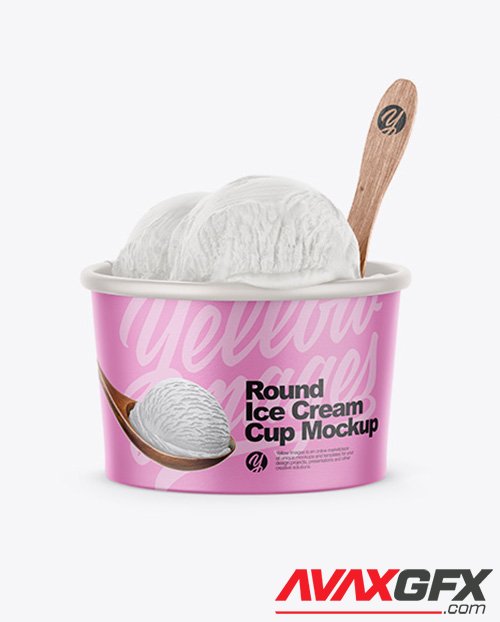Paper Ice Cream Cup Mockup 29918