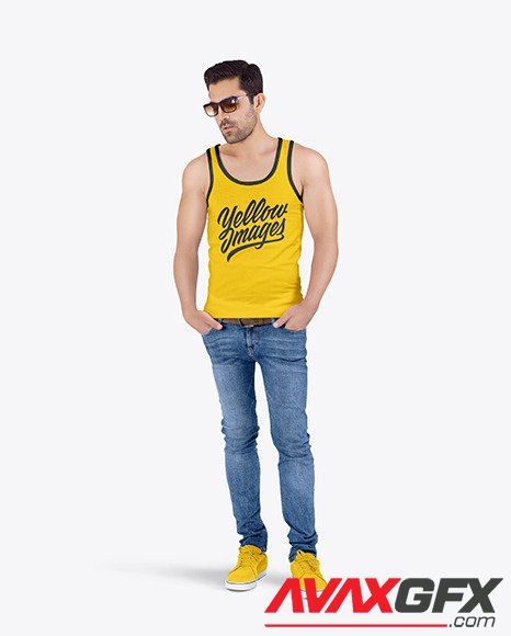 Man in Tank Top Mockup 81166