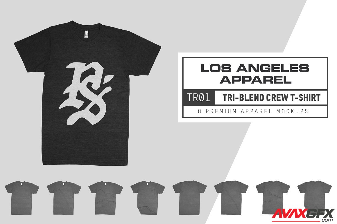 CreativeMarket - Los Angeles Apparel TR01 Triblend T 6182496