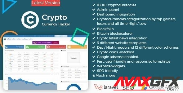 CodeCanyon - Crypto Currency Tracker v9.5 - Realtime Prices, Charts, News, ICO's and more - 21588008