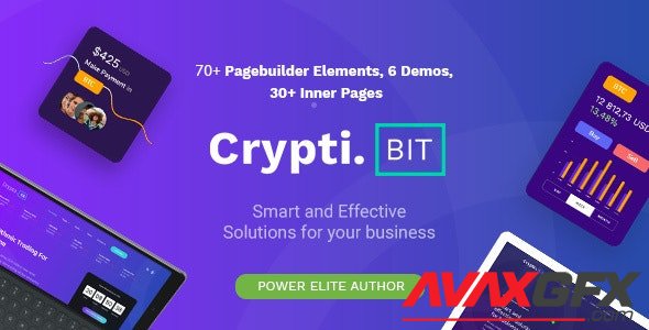 ThemeForest - CryptiBIT v1.3.1 - Technology, Cryptocurrency, ICO/IEO Landing Page WordPress theme - 24195278