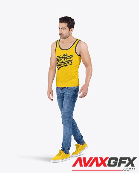 Man in Tank Top Mockup 81059