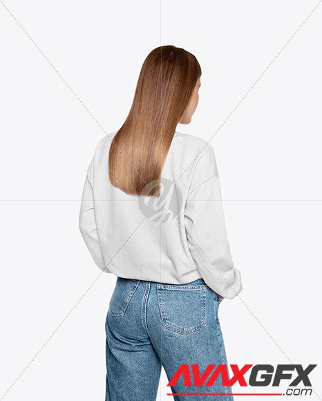 Girl in a Sweatshirt Mockup 79843