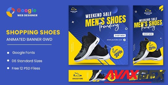 CodeCanyon - Shoes Fashion Product HTML5 Banner Ads GWD v1.0 - 33549632