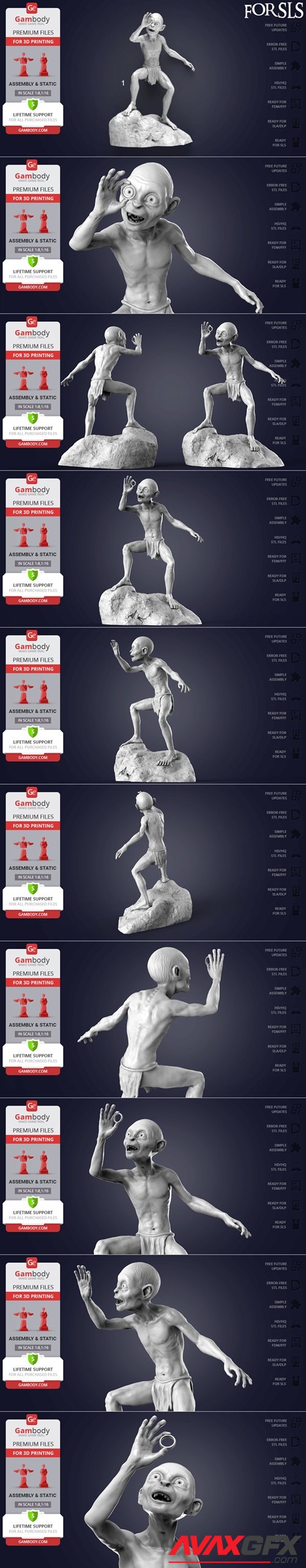 Gollum & His Precious – 3D Printable STL