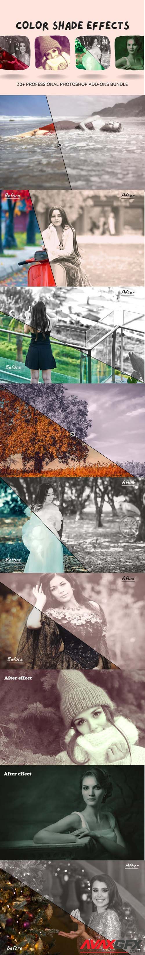 Color Shade 30 Effects PS Action Bundle
