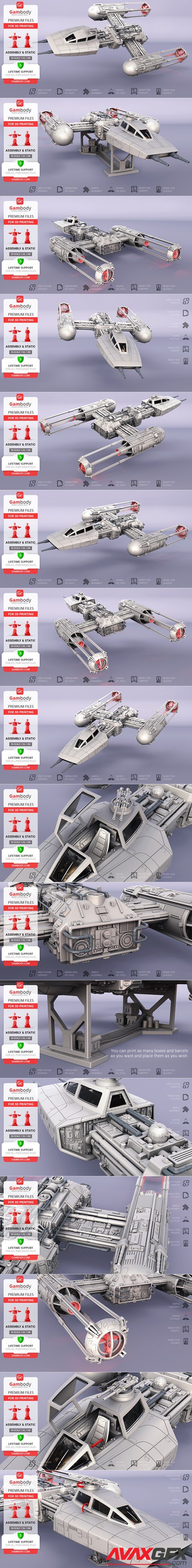 Y-wing Starfighter – 3D Printable STL