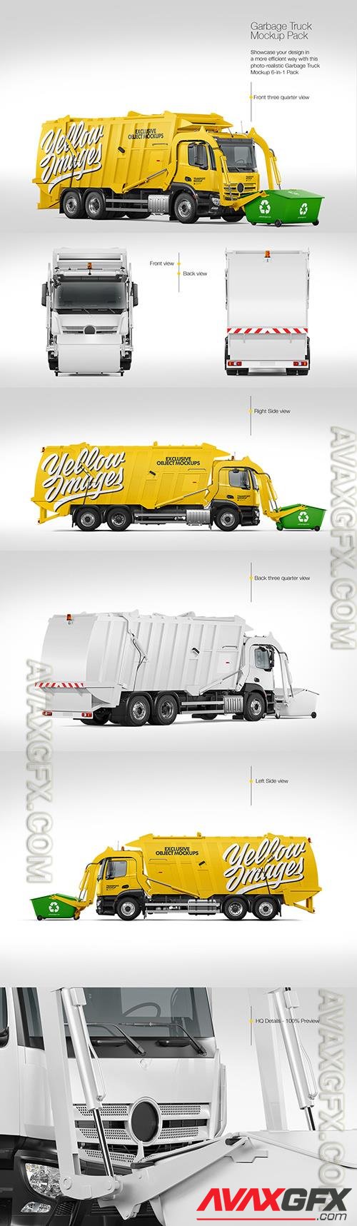 Garbage Truck Mockup Pack 82906 TIF