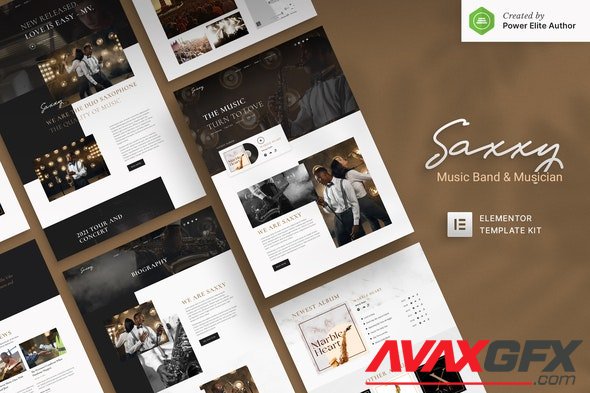 ThemeForest - Saxxy v1.0.1 - Music Band & Musician Elementor Template Kit - 30275891