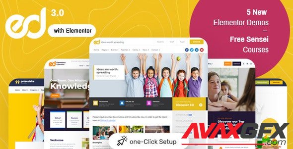 ThemeForest - Ed School v3.9.0 - Education WordPress Theme - 19618075