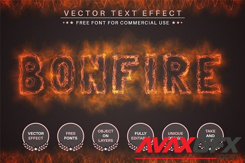 Bonfire - editable text effect - 6435743