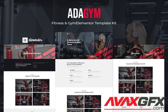 ThemeForest - Adagym v1.0.0 - Fitness & Gym Elementor Template Kit - 33552352