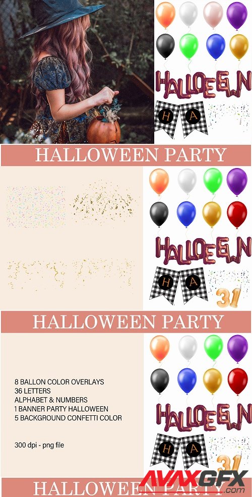 Halloween ballon overlays - 1553884