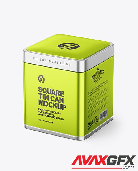 Metallic Tin Can Mockup 87680