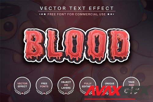 Blood - editable text effect - 6439647