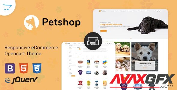 ThemeForest - PetShop v1.0.0 - Responsive Food Pet Store OpenCart 3 Theme - 32186250