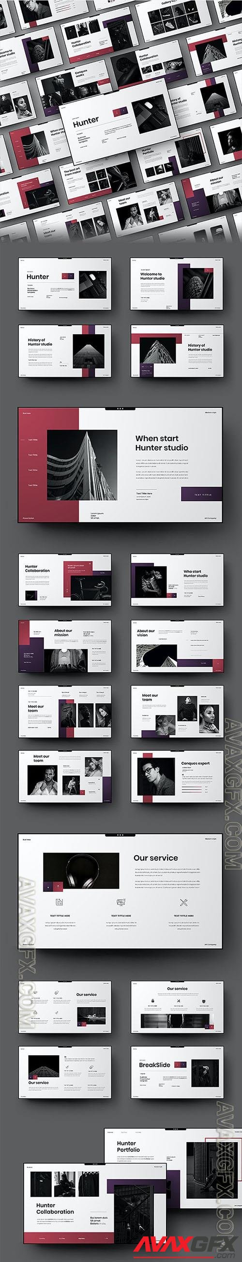 Hunter – Business Powerpoint, Keynote and Google Slides Template