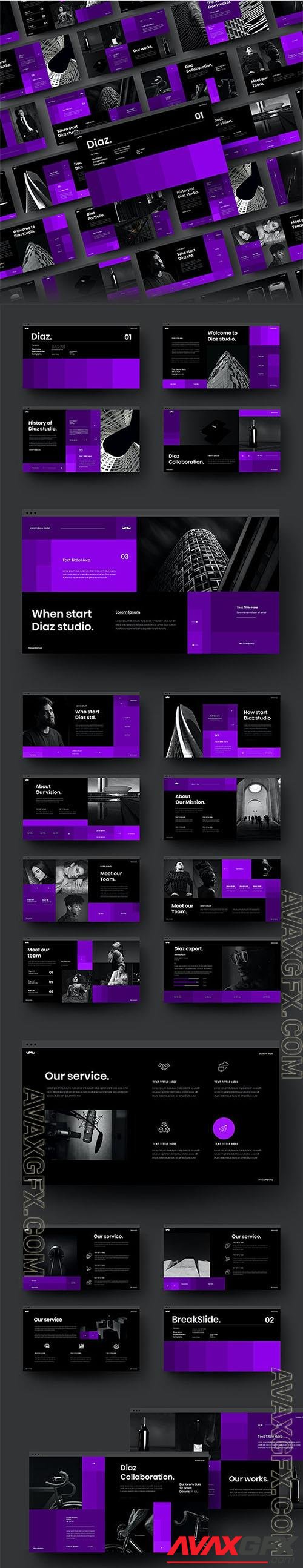 Diaz – Business Powerpoint, Keynote and Google Slides Template