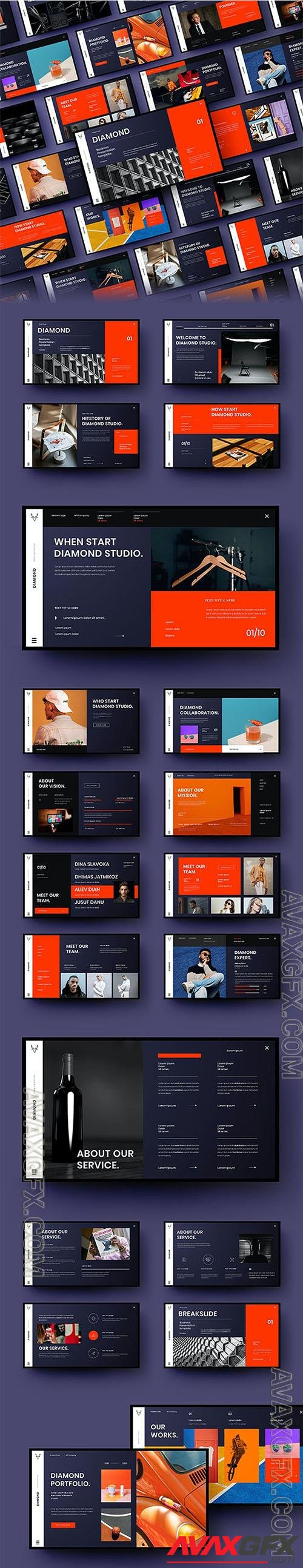 Diamond – Business Powerpoint, Keynote and Google Slides Template