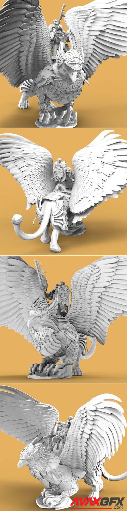 Royal Griffin Rider – 3D Printable STL