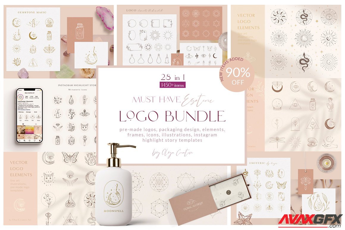 CreativeMarket - Logo Bundle ~ Mystic Designs 5595422