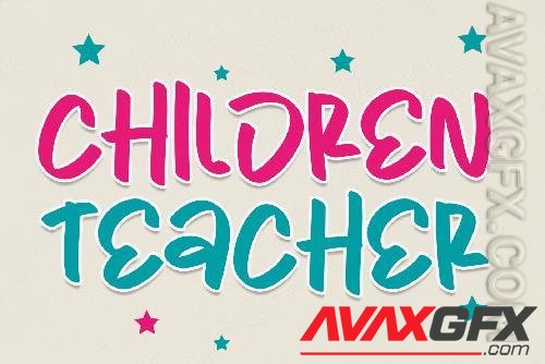 Children Teacher Font