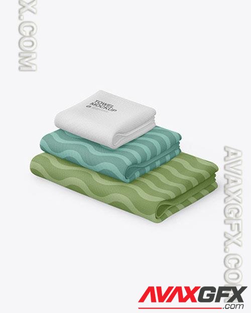 Three Waffle Towels Mockup 48884