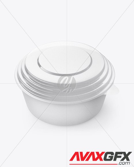 Paper Container With Transparent Cap Mockup 76283