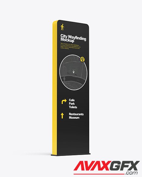 Wayfinding Totem With Map Mockup 76740