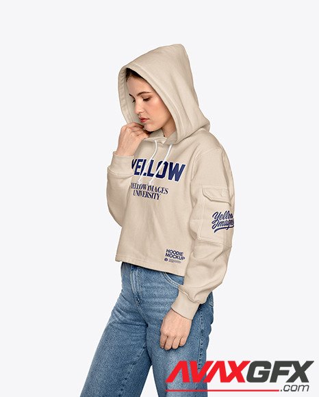 Girl in a Hoodie Mockup 79536