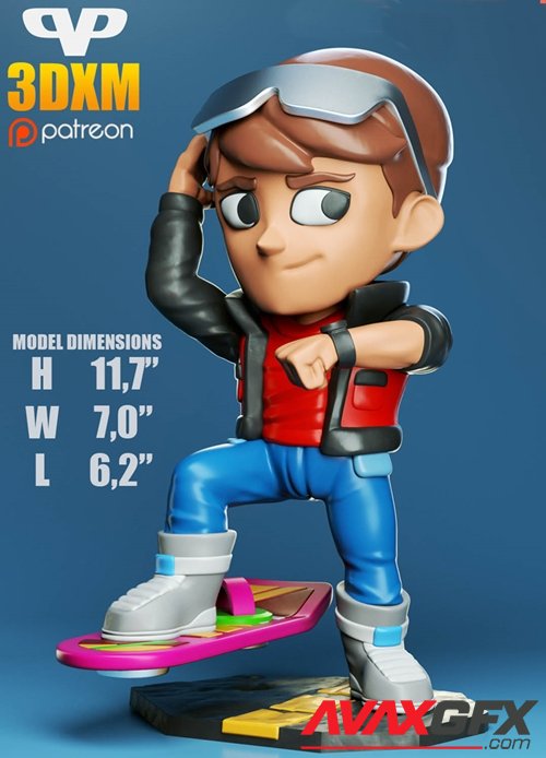 Marty McFly Chibi – 3D Printable STL