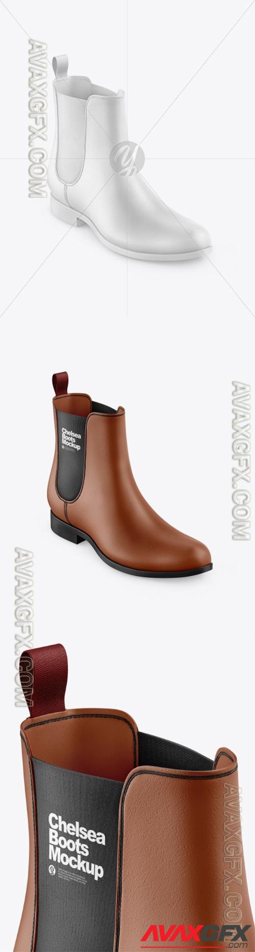 Matte Leather Chelsea Boot Mockup 73718