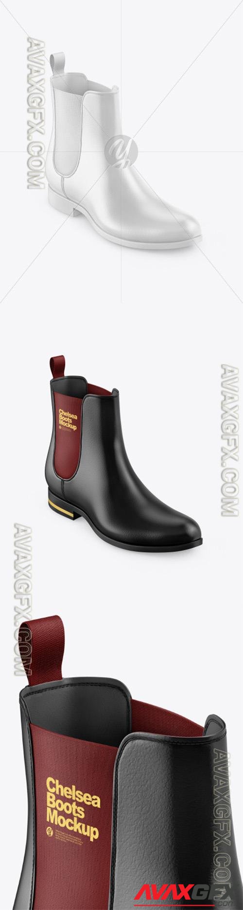Glossy Leather Chelsea Boot Mockup 73716