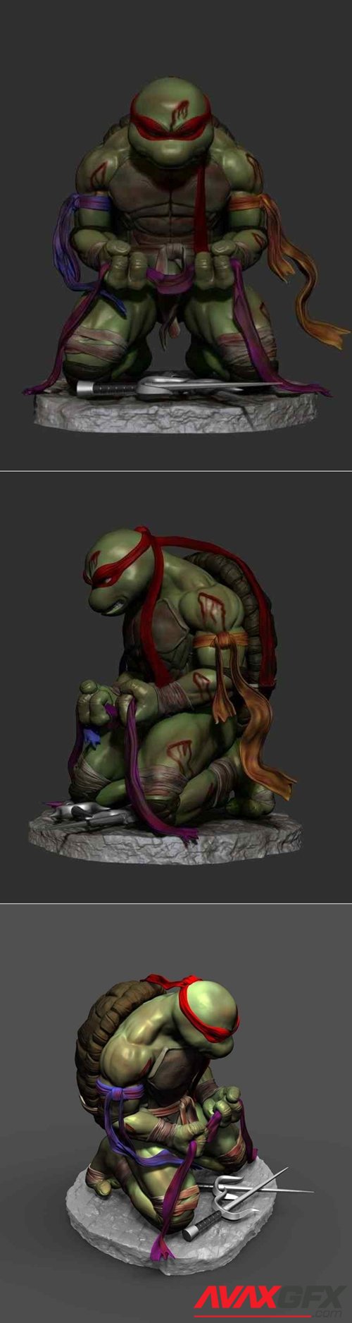 Tortuga Raphael – 3D Printable STL