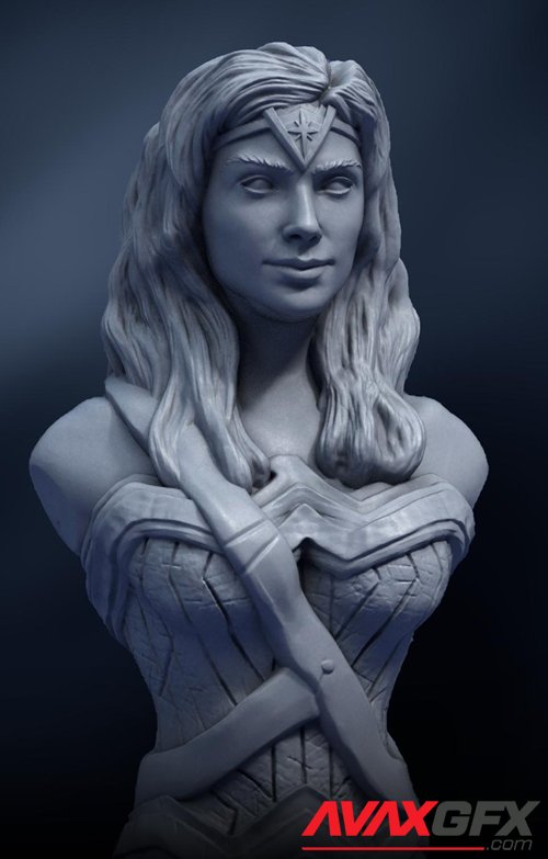 Wonder Woman Bust – 3D Printable STL