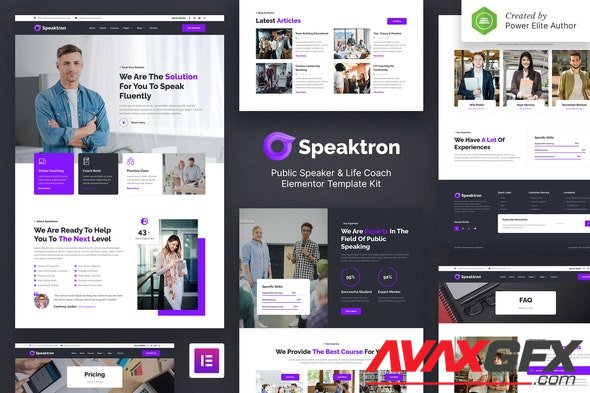 ThemeForest - Speaktron v1.0.0 - Public Speaker & Life Coach Elementor Template Kit - 33623398