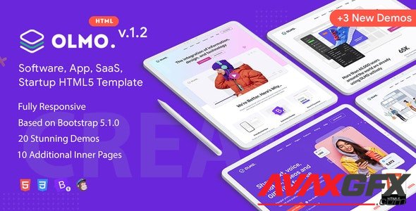 ThemeForest - OLMO v1.2 - Software & SaaS HTML5 Template - 33264451