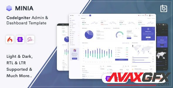 ThemeForest - Minia v1.0.0 - CodeIgniter 4 Admin & Dashboard Template - 33042756