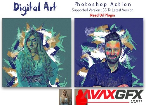 Digital Art Photoshop Action - 6451999