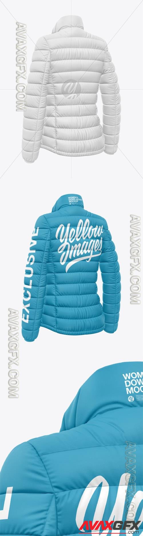 Matte Nylon Women's Down Jacket Mockup 75226